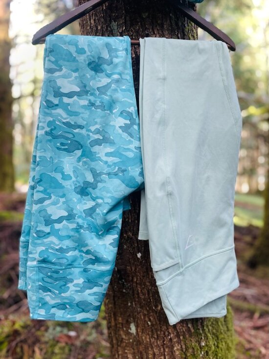Gymshark Pants - GLYDER GYMSHARK | L / XL | Lot of 3 High Power H20 Camo Crop Leggings + DRY Mint